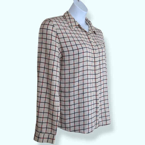 (2/$20) Splash Red & Blue Line Blouse - Picture 2 of 8